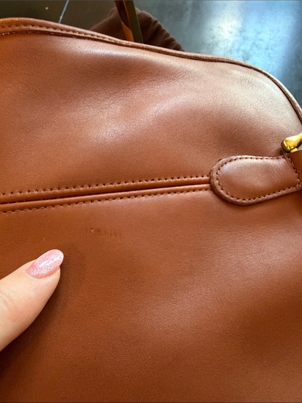 Vintage Coach Beaumont Satchel 9871 British Tan USA '98 Leather Strap Hangtag - Picture 5 of 16